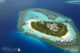 W Maldives Aerial Photo showing the superb house-reefs for best snorkeling