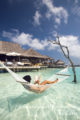 The Private Reserve, The World’s Largest Water Villa. Hammock in the Lagoon
