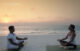 sunset yoga on the beach at Niyama Maldives