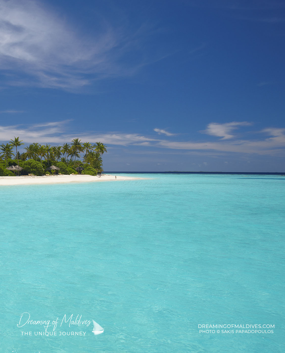 Maldives Desert Island Aeial view