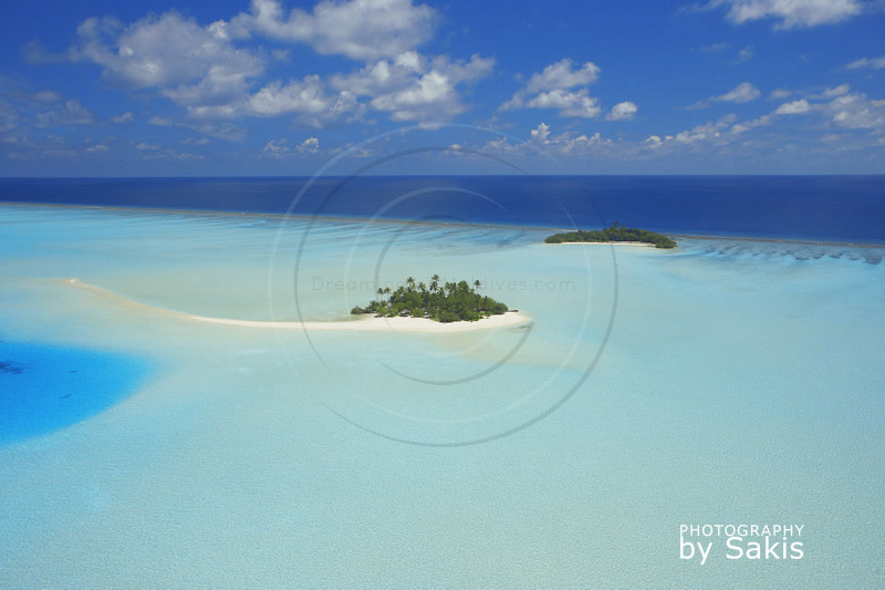 Maldives aerial photo tropical island