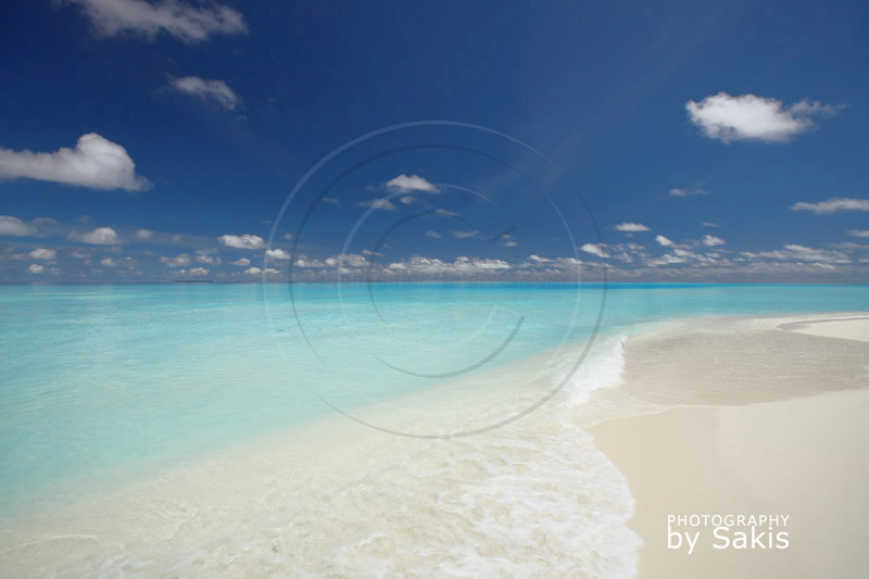 Maldives crystal clear lagoon