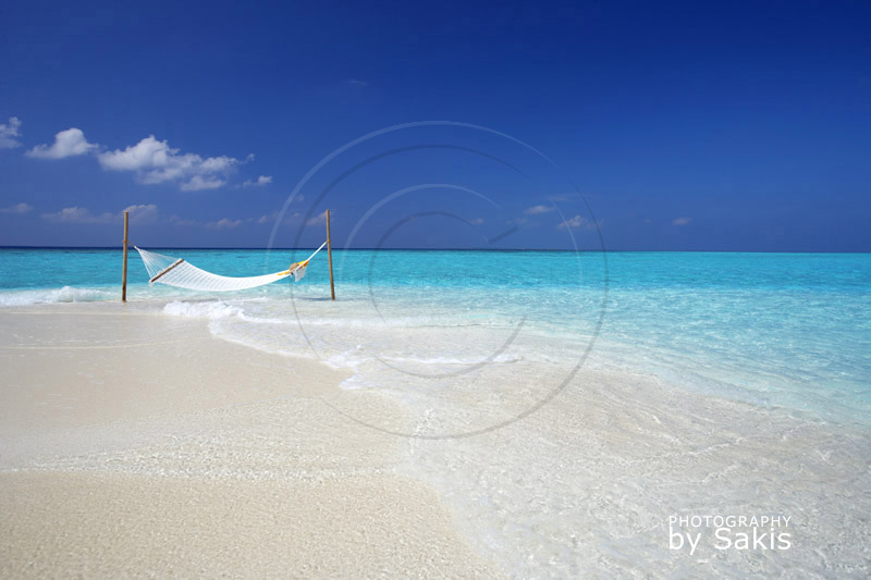 Maldives hammock on the beach