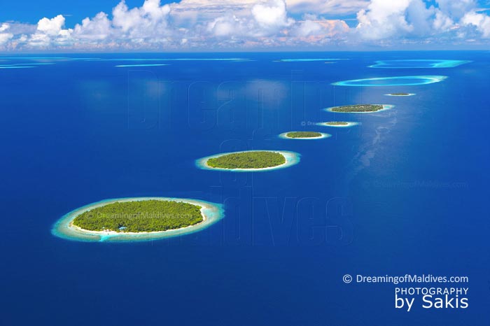 Maldives aerial photo islands