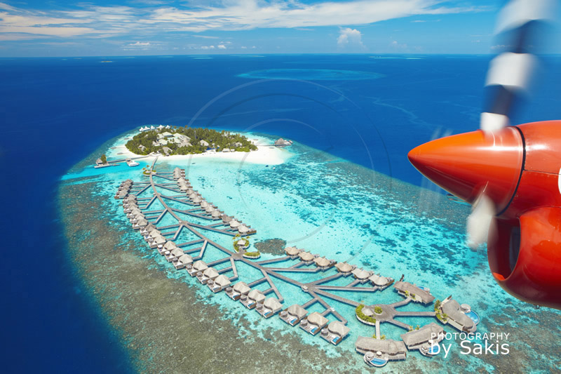 Maldives aerial photo W Retreat