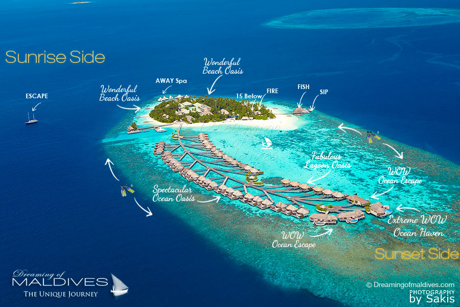W Maldives Aerial Map