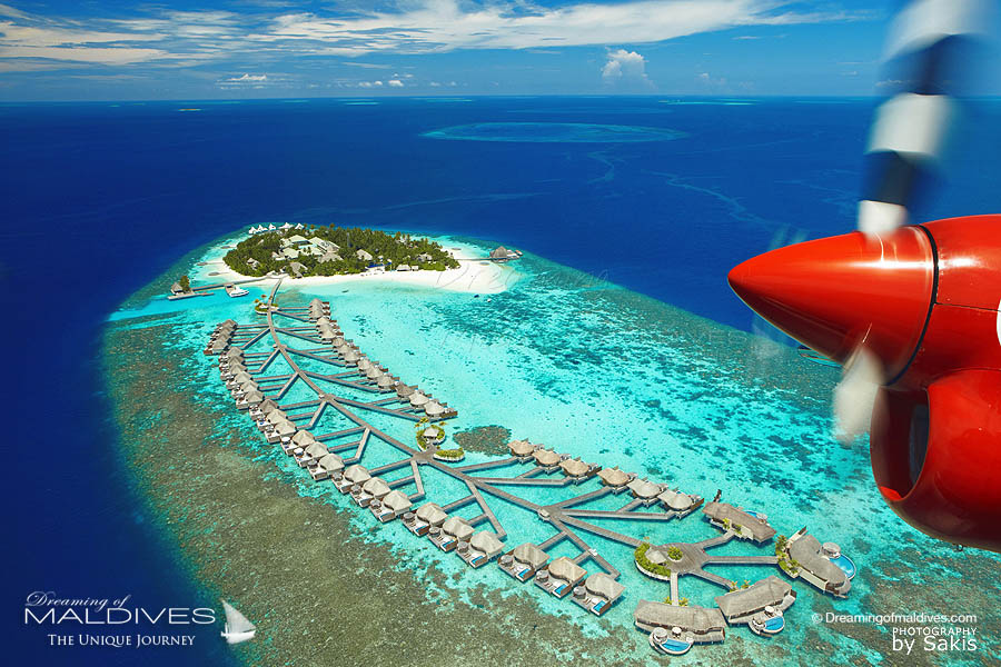 W Maldives Resort Aerial View