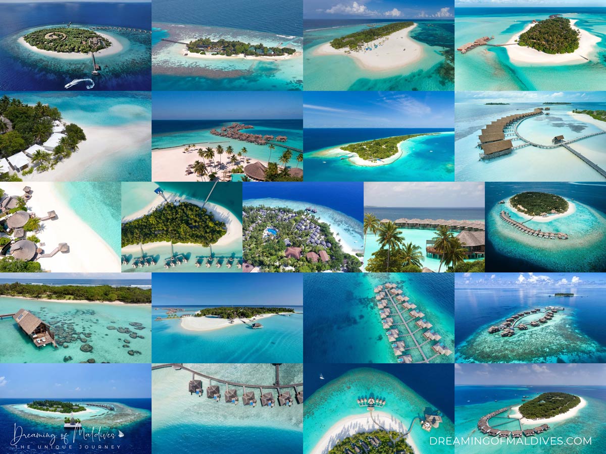 A Beautiful Patchwork of Maldives Resorts Aerial Views. 30 Photos