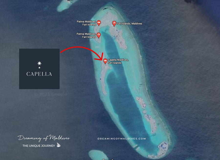 Capella Maldives aerial view Fari Islands