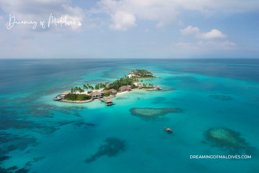 The Island Spa at Cheval Blanc Randheli aerial view