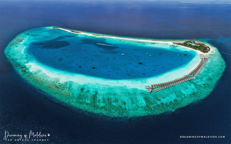 Seaside Finolhu resort aerial view