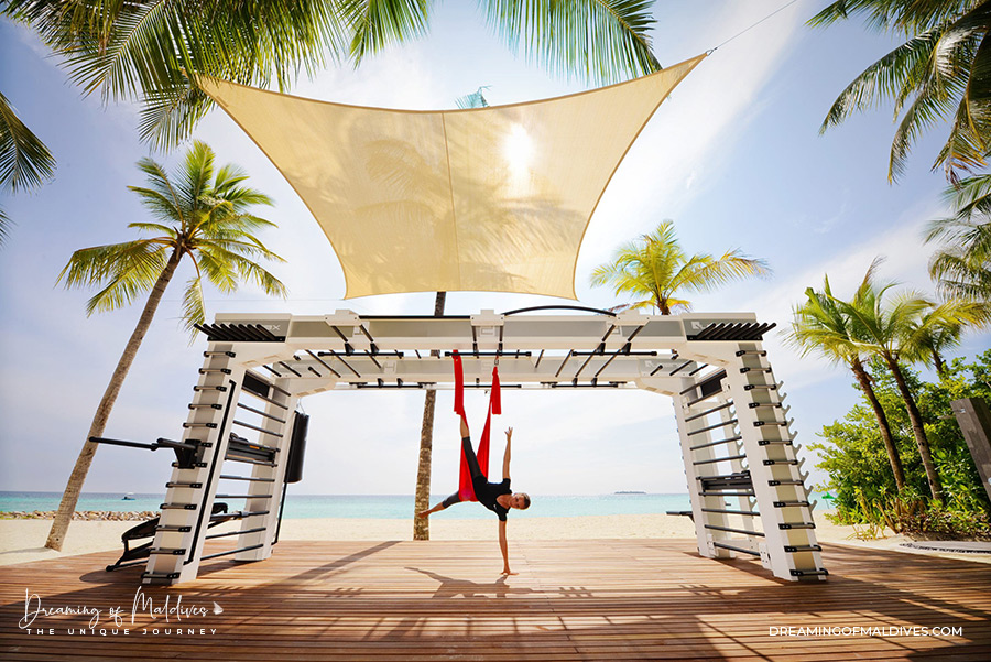 best maldives resort aerial yoga maldives one&only reethi rah