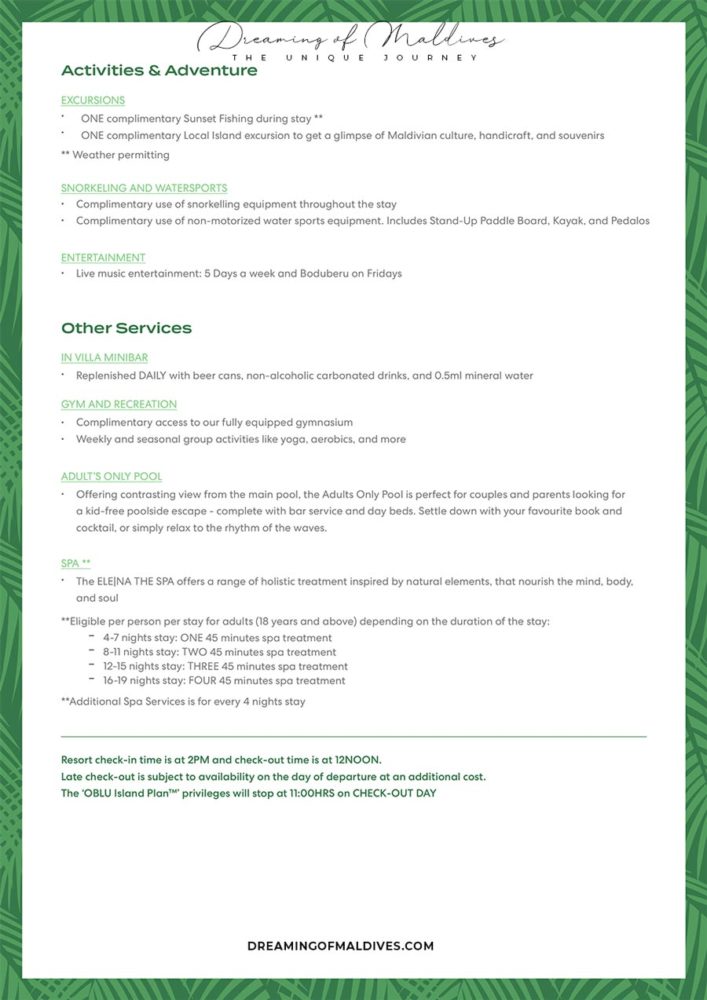 oblu nature helengeli all inclusive plan pdf 3