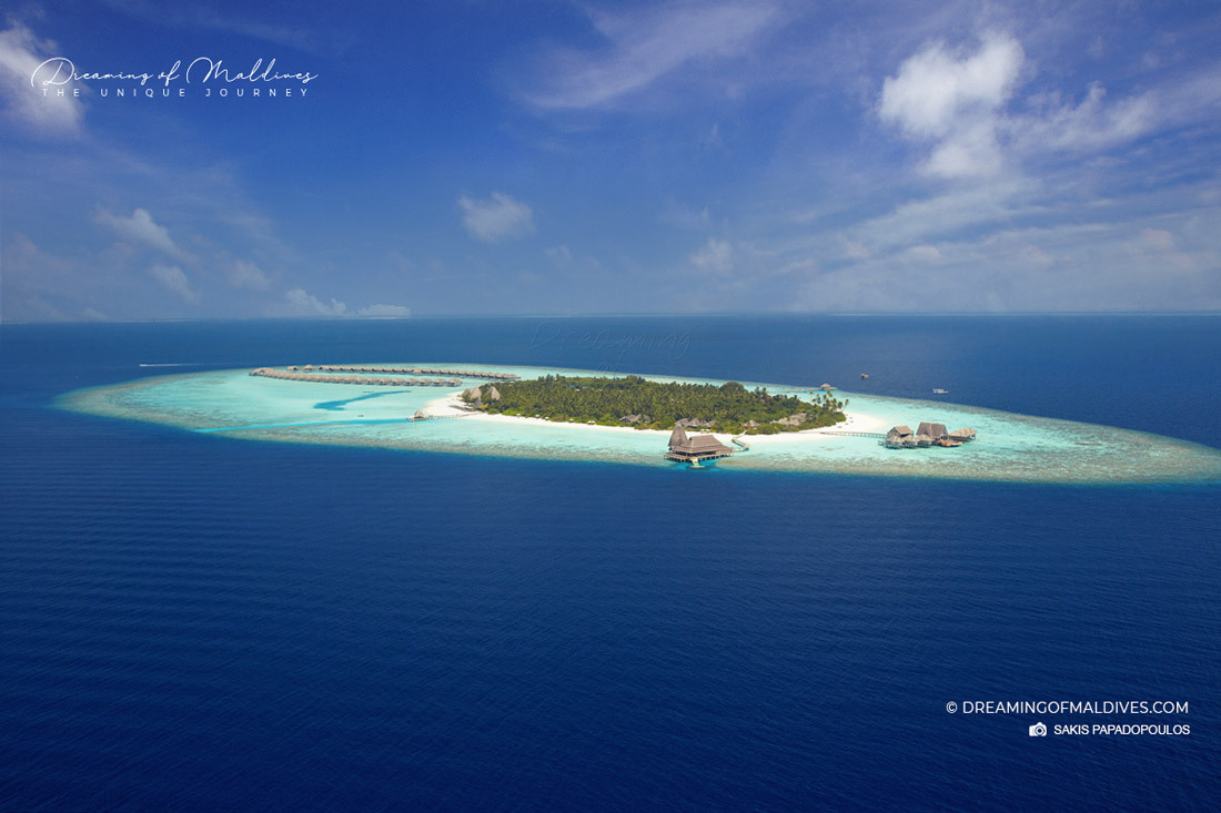 Anantara Kihavah Maldives resort aerial