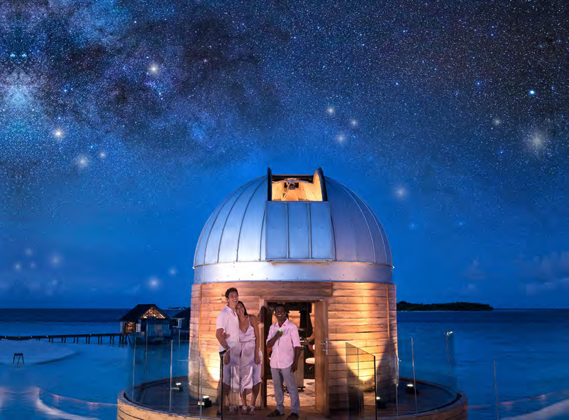 Stargazing at Anantara Kihavah overwater Sky observatory