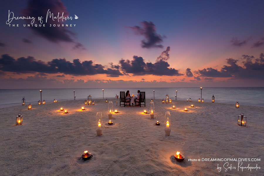 Honeymoon Candlelit Dinner on Baros Maldives