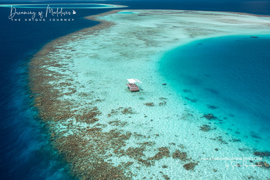 Baros Maldives the piano aerial view