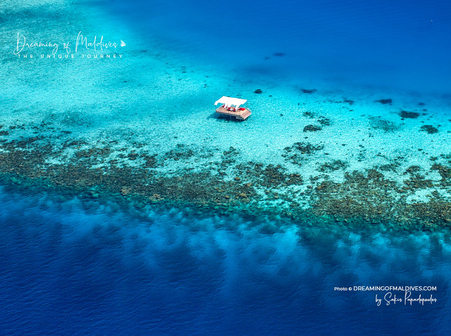 The Piano Baros Maldives house reefs aerial