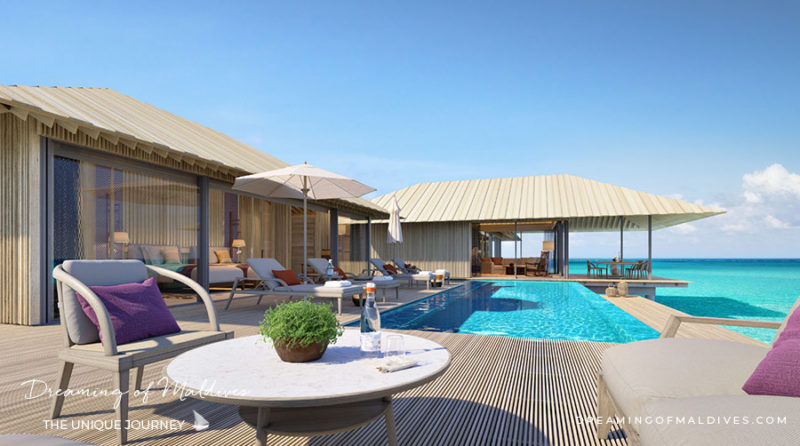 Capella Maldives water villa with pool