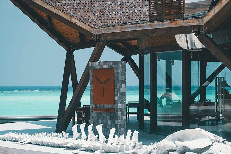 design Bodumas whale skeleton at its entrance