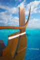 Maldivian dhoni wood tiller