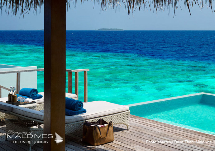 Dusit Thani Maldives Best Resort for snorkeling in Maldives.villa