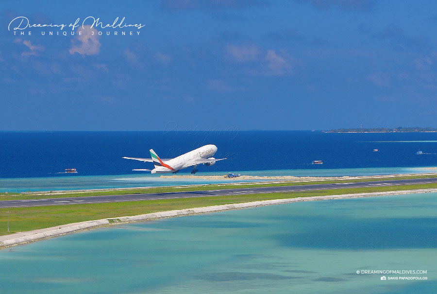 Flights to Maldives – Find the Best Deals to Reach Paradise
Emirates taking off from Velana International Airport, Malé — the moment paradise fades into the horizon.
