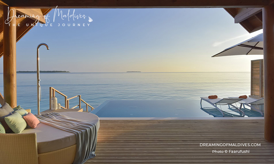 Faarufushi Maldives Overwater villa with Lagoon views best Room Ocean Retreat With Pool