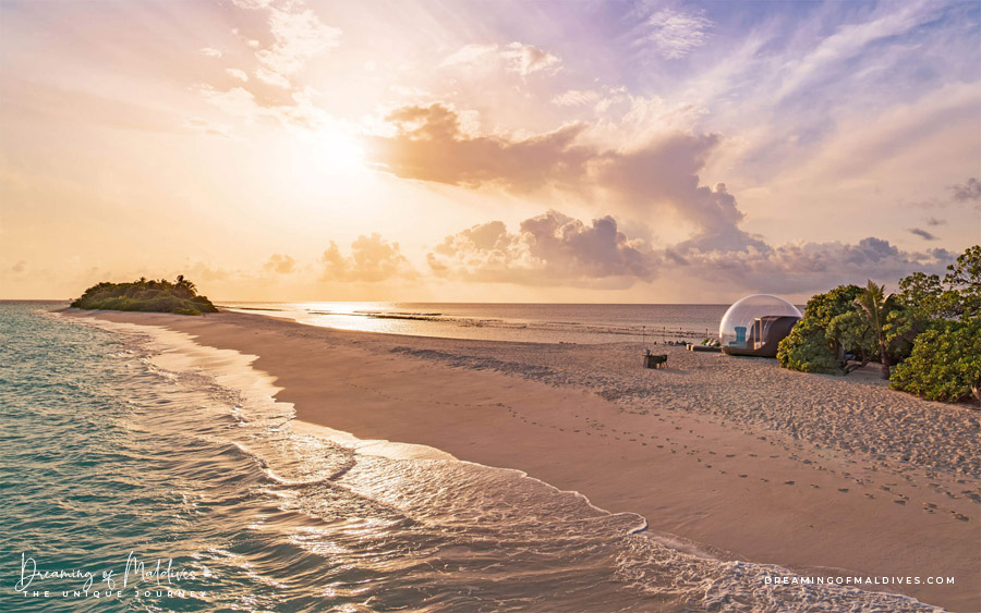 Finolhu Maldives Beach Bubble Tent