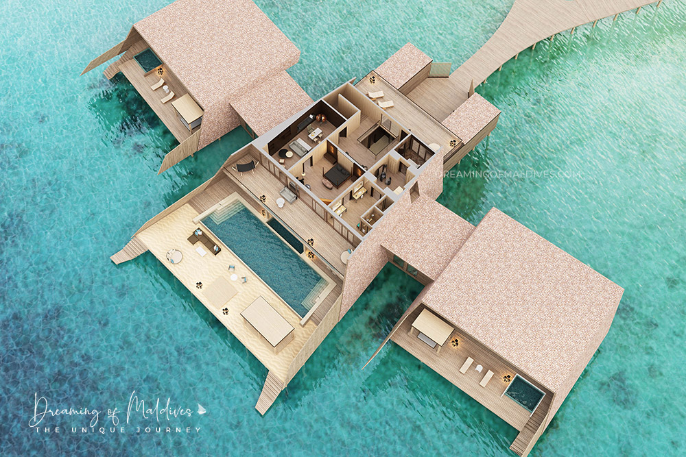 floorplan maldives largest water villa John Jacob astor estate st regis vommuli