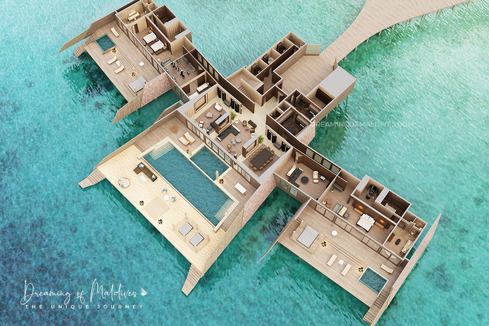 floorplan maldives largest water villa John Jacob astor estate st regis vommuli