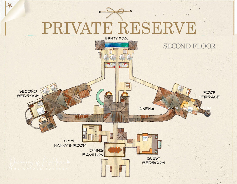 floor plan first floor the Private Reserve at Gili Lankanfushi
