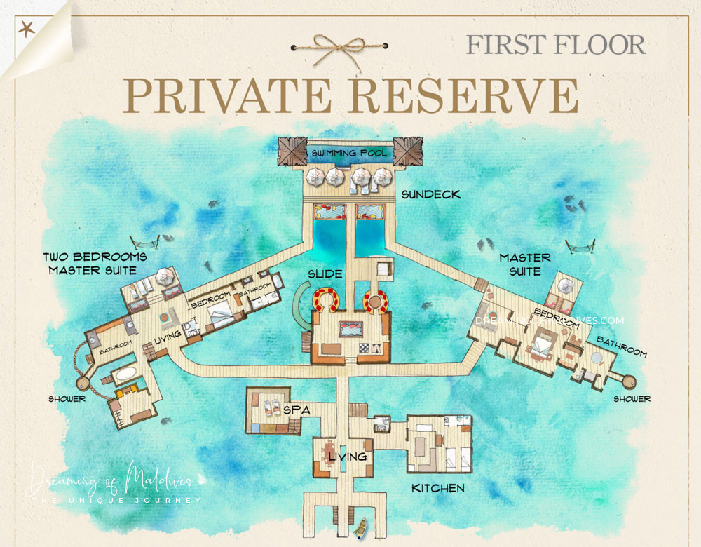 floor plan ground floor the Private Reserve at Gili Lankanfushi