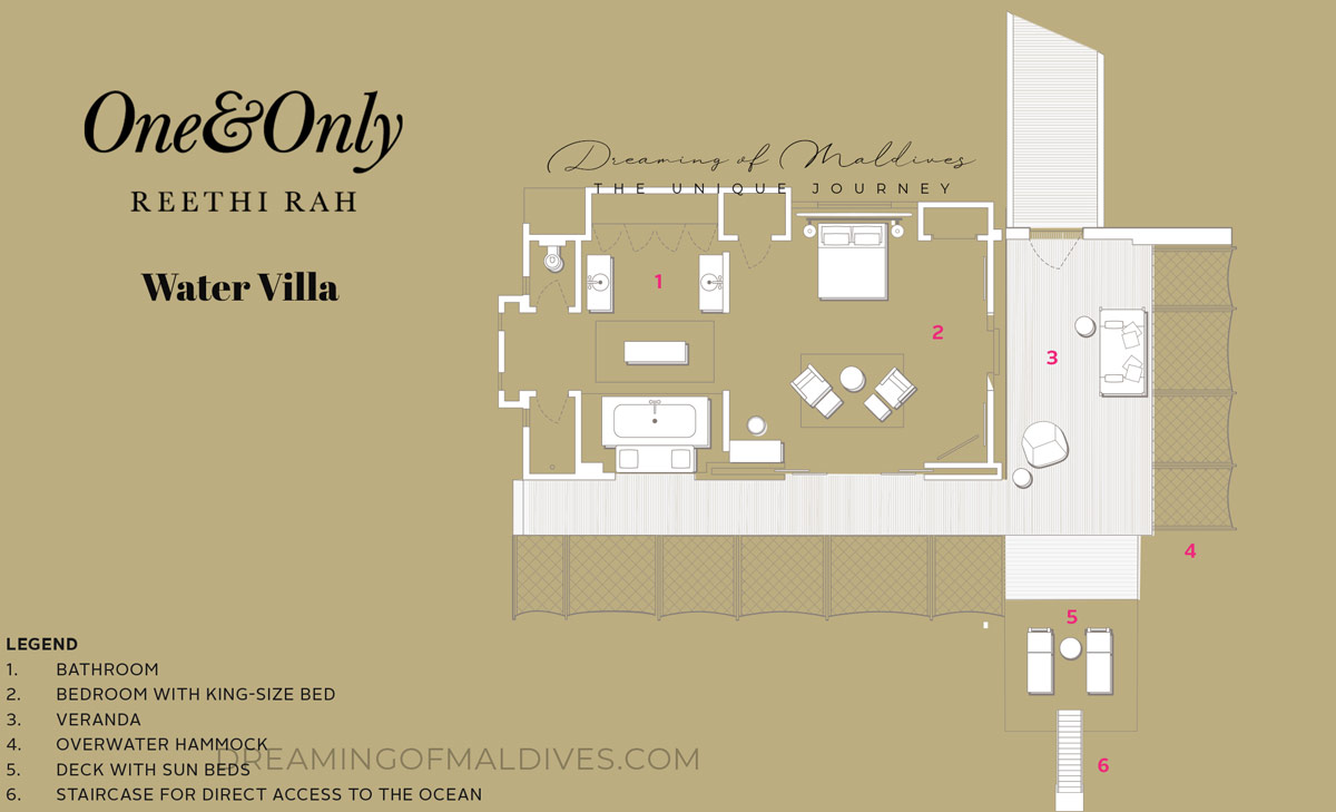 floor plan water villa one&only reethi rah maldives resort large water villa group