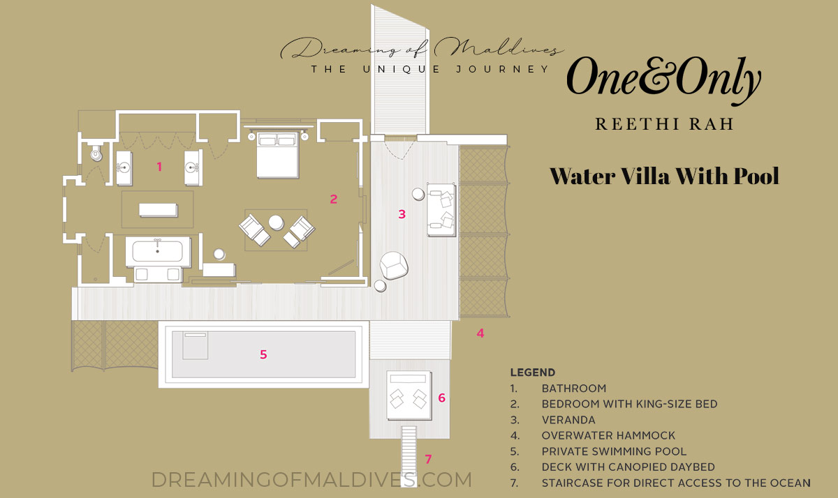 floor plan water villa with pool one&only reethi rah maldives resort large water villa group