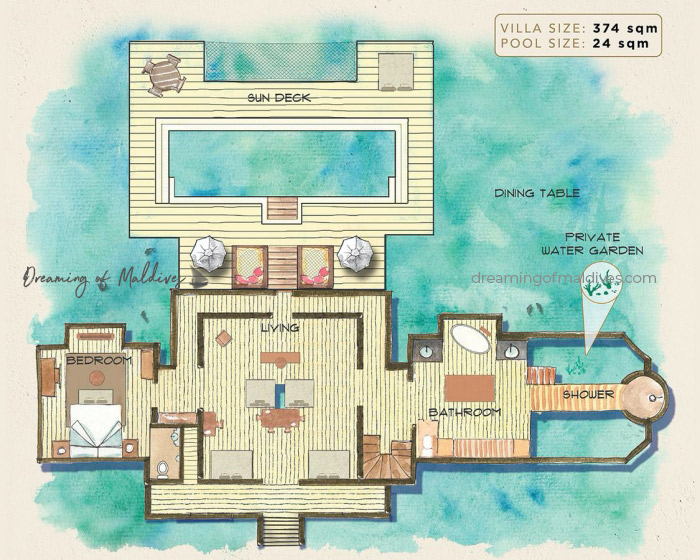 floor plan New Residence with Pool Gili Lankanfushi Maldives