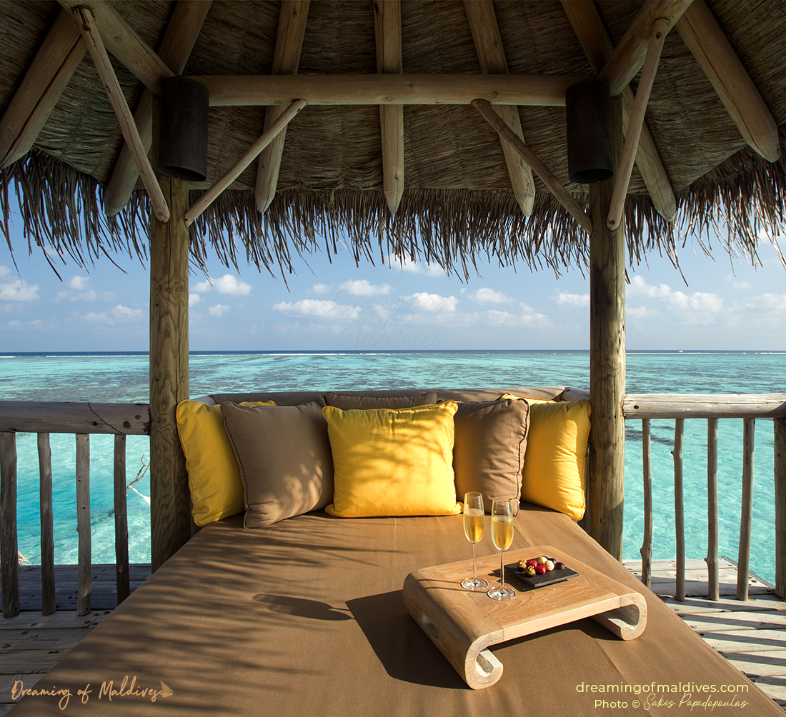 daybed private reserve Gili Lankanfushi Maldives sleep under the stars experience