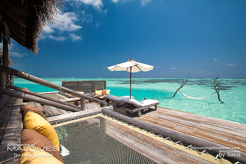 views from the villa deck Gili Lankanfushi Maldives