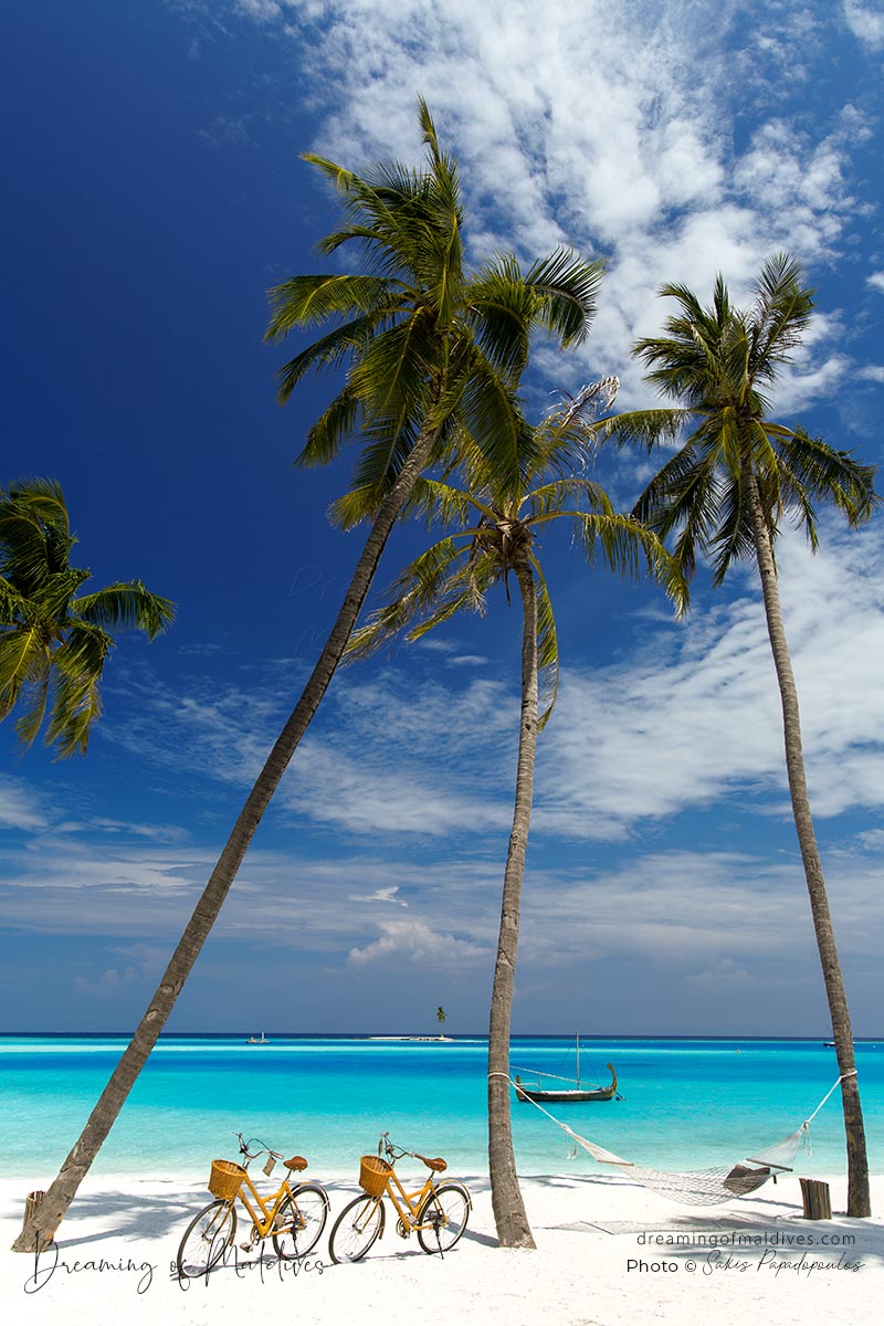Gili Lankanfushi Maldives Bamboo Bikes