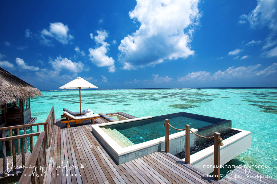 Gili Lankanfushi water Villa Suite With Pool lagoon Views by Day