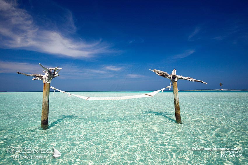 10 Amazing and Dreamy Places in Maldives. The Hammock in the Lagoon at Gili Lankanfushi Maldives