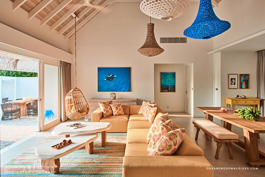 Finolhu Maldives new design villa interior 2 Bedroom Beach Villa With Pool