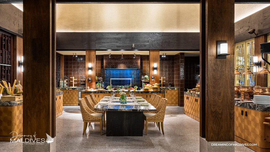 Her kitchen at Joali Maldives