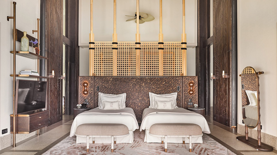 Three bedrooms ocean residence with pool twin bedroom