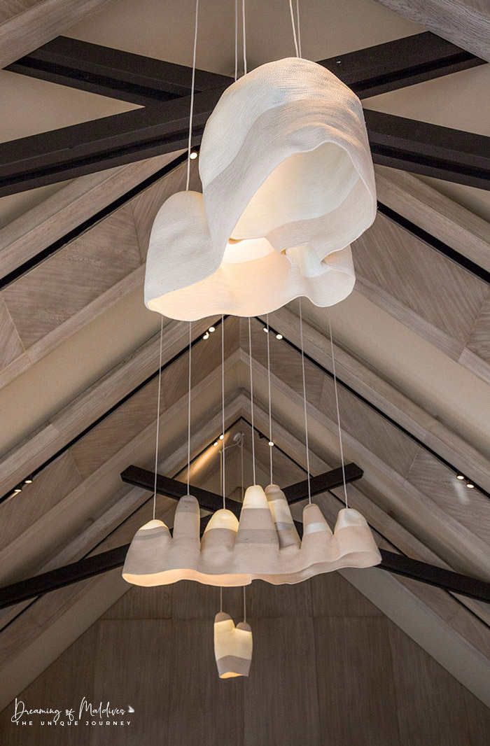 Joali immersive Art Coiled sculptural Lighting by Doug Johnston