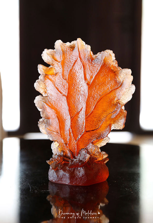 Joali immersive Art Coral Glass object by Fy-shan Glass Studio
