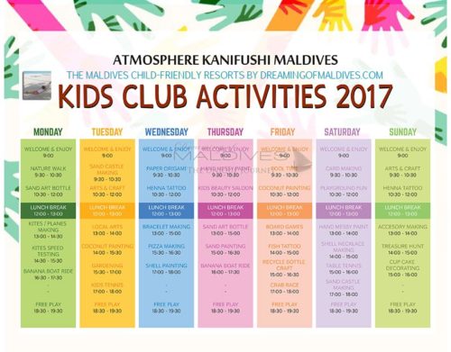 Kids Club Program atmosphere kanifushi Maldives