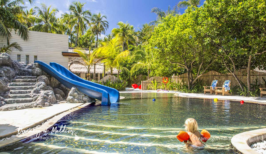 THE KIDS CLUB WATER SLIDE AT CHEVAL BLANC RANDHELI