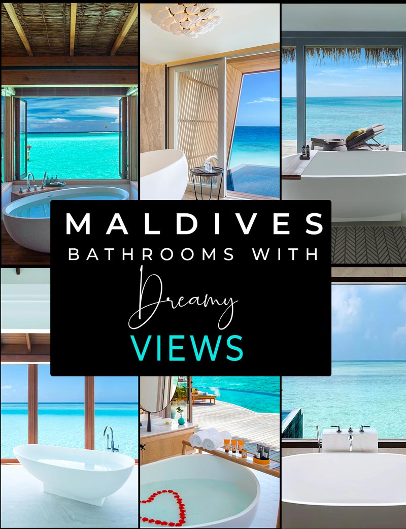 The Most Beautiful Hotel Bathrooms With Lagoon Views in Maldives