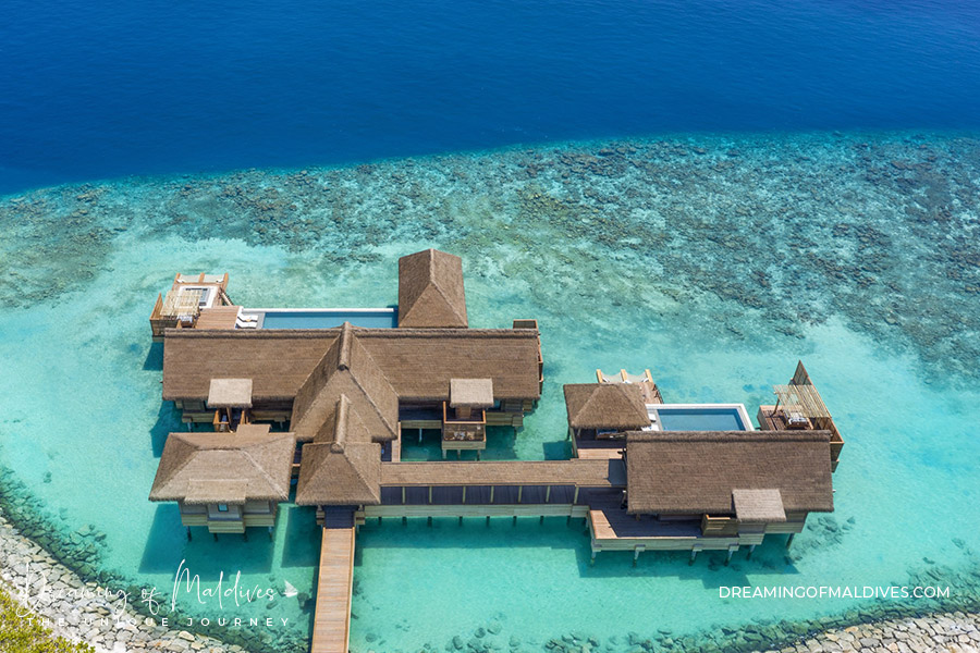 the largest water villas in maldives Three Bedroom Overwater Villa with Pool Waldorf Astoria Maldives Ithaafushi